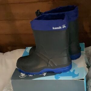 Kamik Black and Blue Snow Boots